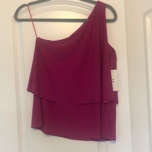 One shoulder Halston top